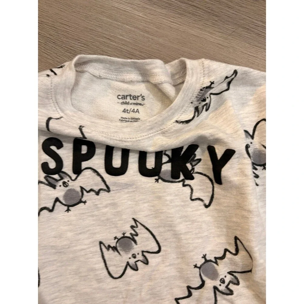Carters Spooky Sweater Sweatshirt with‎ bats 4T